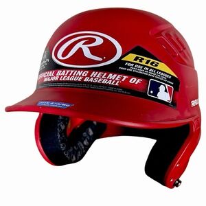 Rawlings Matte Red Batting Helmet R16 Junior 6-3/8 to‎ 7-1/8 NOCSAE R16J-R1 New
